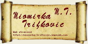 Miomirka Trifković vizit kartica